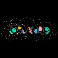 I Love Orlando Party Logo Youth Performance Sprint T-Shirt