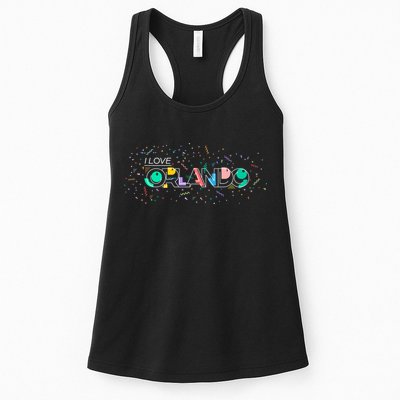 I Love Orlando Party Logo Womens Tank Top