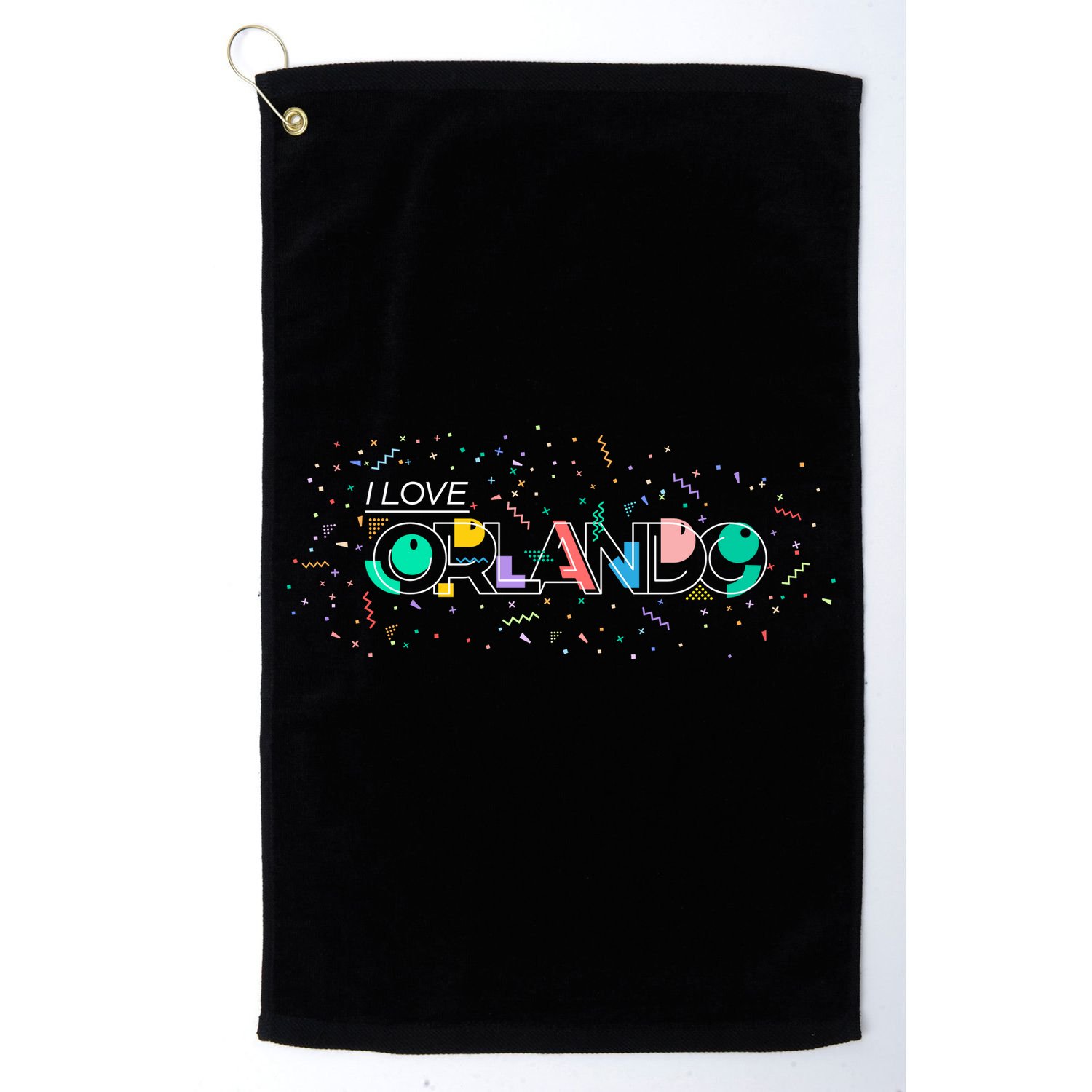 I Love Orlando Party Logo Golf Towel