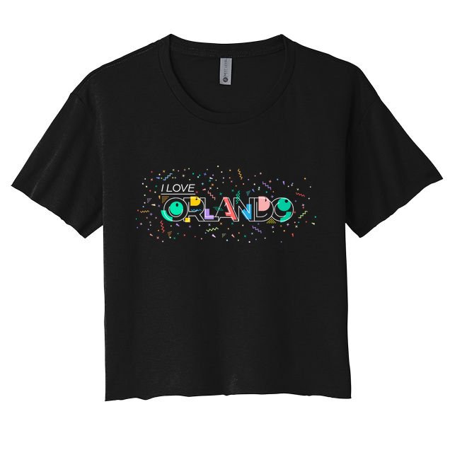 I Love Orlando Party Logo Crop Top