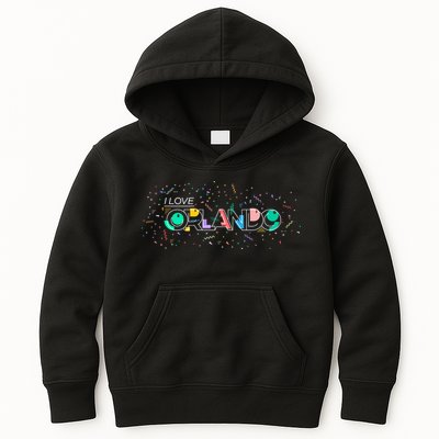 I Love Orlando Party Logo Kids Hoodie