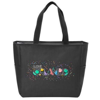 I Love Orlando Party Logo Zip Tote Bag