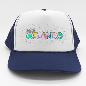 I Love Orlando Party Logo Trucker Hat