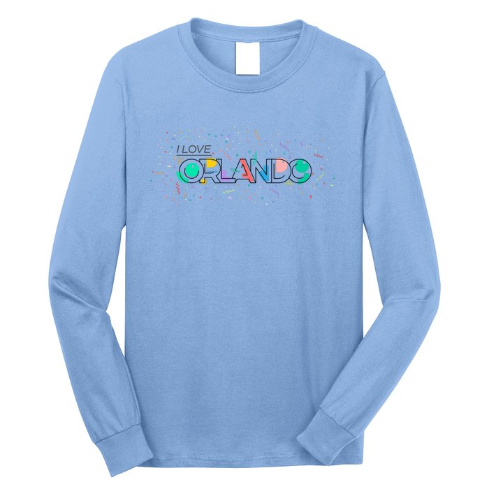 I Love Orlando Party Logo Long Sleeve Shirt