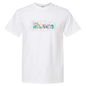 I Love Orlando Party Logo Garment-Dyed Heavyweight T-Shirt