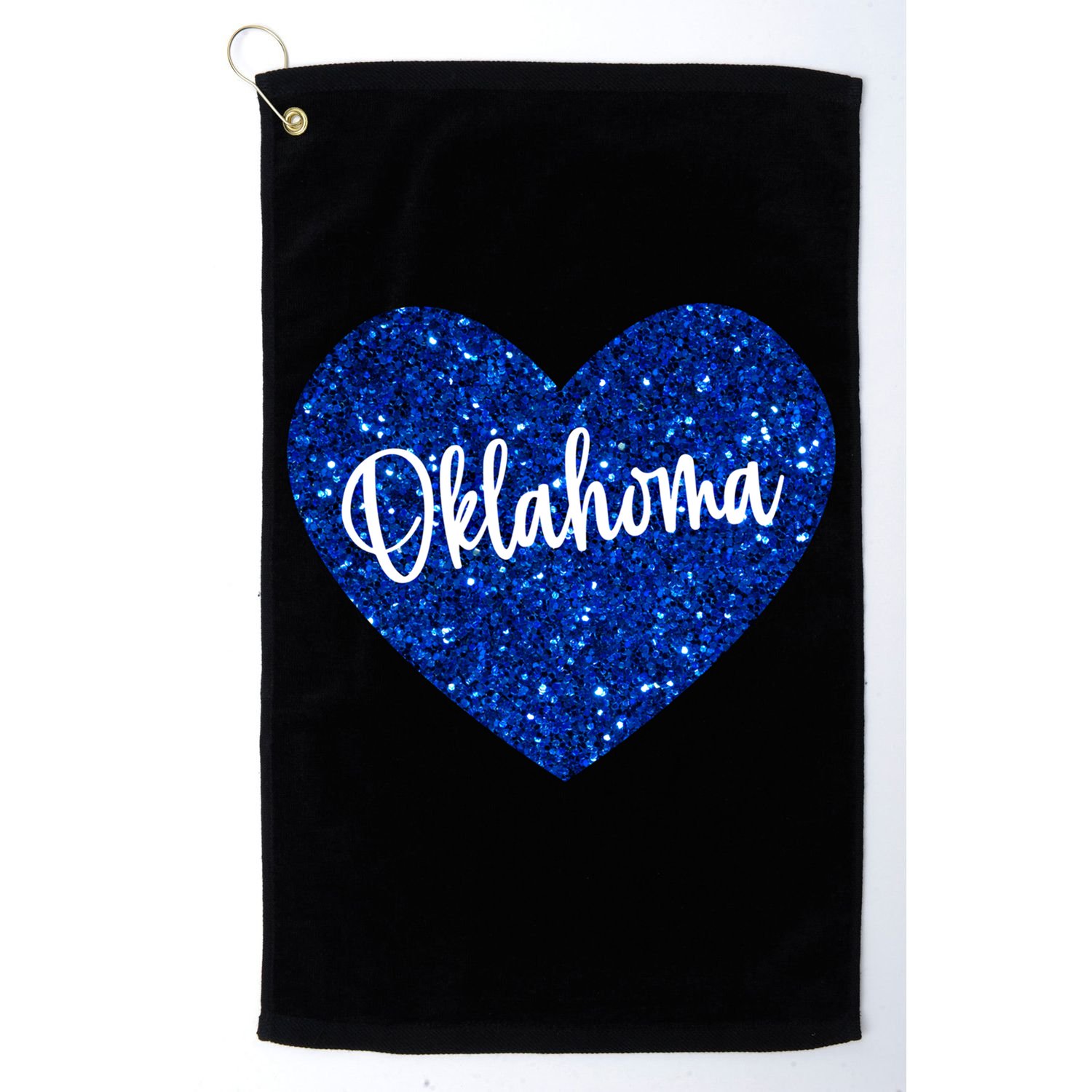 I Love Oklahoma Usa Heart Gift Golf Towel