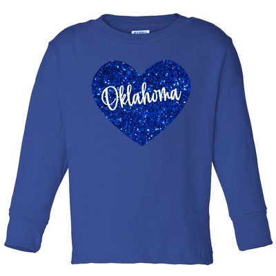 I Love Oklahoma Usa Heart Gift Toddler Long Sleeve Shirt