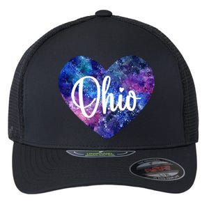 I Love Ohio Usa Cute Gift Flexfit Unipanel Trucker Cap