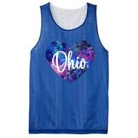 I Love Ohio Usa Cute Gift Mesh Reversible Basketball Jersey Tank