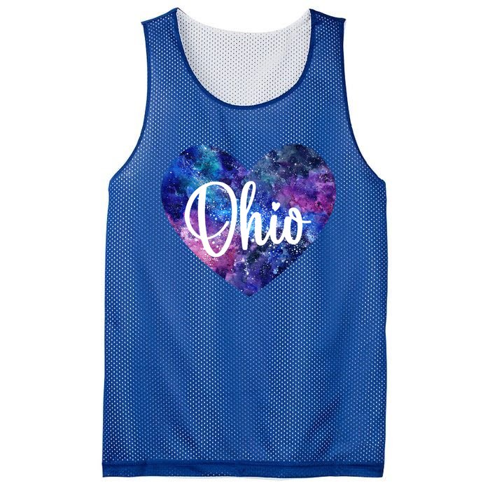 I Love Ohio Usa Cute Gift Mesh Reversible Basketball Jersey Tank