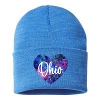 I Love Ohio Usa Cute Gift Sustainable Knit Beanie