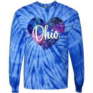 I Love Ohio Usa Cute Gift Tie-Dye Long Sleeve Shirt