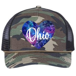 I Love Ohio Usa Cute Gift Retro Rope Trucker Hat Cap