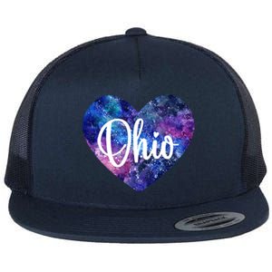 I Love Ohio Usa Cute Gift Flat Bill Trucker Hat