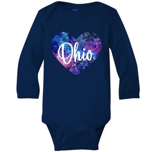 I Love Ohio Usa Cute Gift Baby Long Sleeve Bodysuit