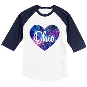 I Love Ohio Usa Cute Gift Baseball Sleeve Shirt