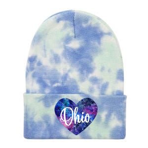 I Love Ohio Usa Cute Gift Tie Dye 12in Knit Beanie