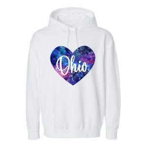 I Love Ohio Usa Cute Gift Garment-Dyed Fleece Hoodie