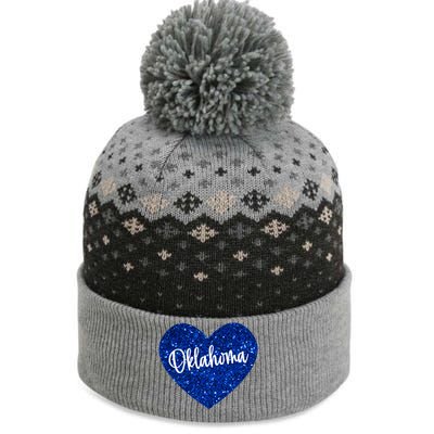 I Love Oklahoma Usa Heart Gift The Baniff Cuffed Pom Beanie