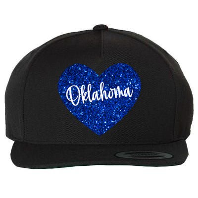 I Love Oklahoma Usa Heart Gift Wool Snapback Cap