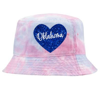 I Love Oklahoma Usa Heart Gift Tie-Dyed Bucket Hat