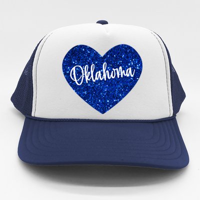 I Love Oklahoma Usa Heart Gift Trucker Hat