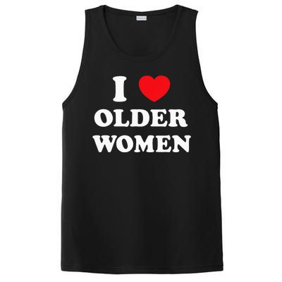 I Love Older Women Heart Hot Moms PosiCharge Competitor Tank