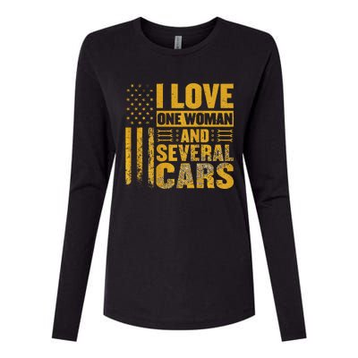 I Love One Woman And Several Cars Mechanic Car Womens Cotton Relaxed Long Sleeve T-Shirt