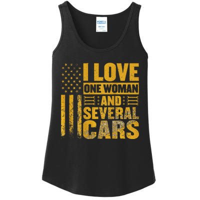 I Love One Woman And Several Cars Mechanic Car Ladies Essential Tank