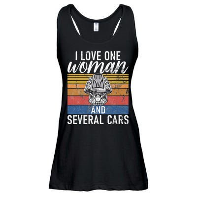 I Love One Woman And Several Cars Muscle Car Ladies Essential Flowy Tank