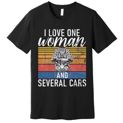 I Love One Woman And Several Cars Muscle Car Premium T-Shirt