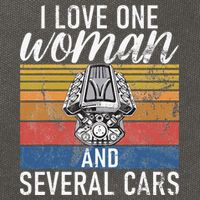 I Love One Woman And Several Cars Muscle Car Cotton Canvas Backpack