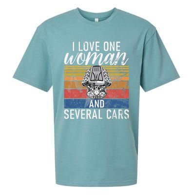 I Love One Woman And Several Cars Muscle Car Sueded Cloud Jersey T-Shirt