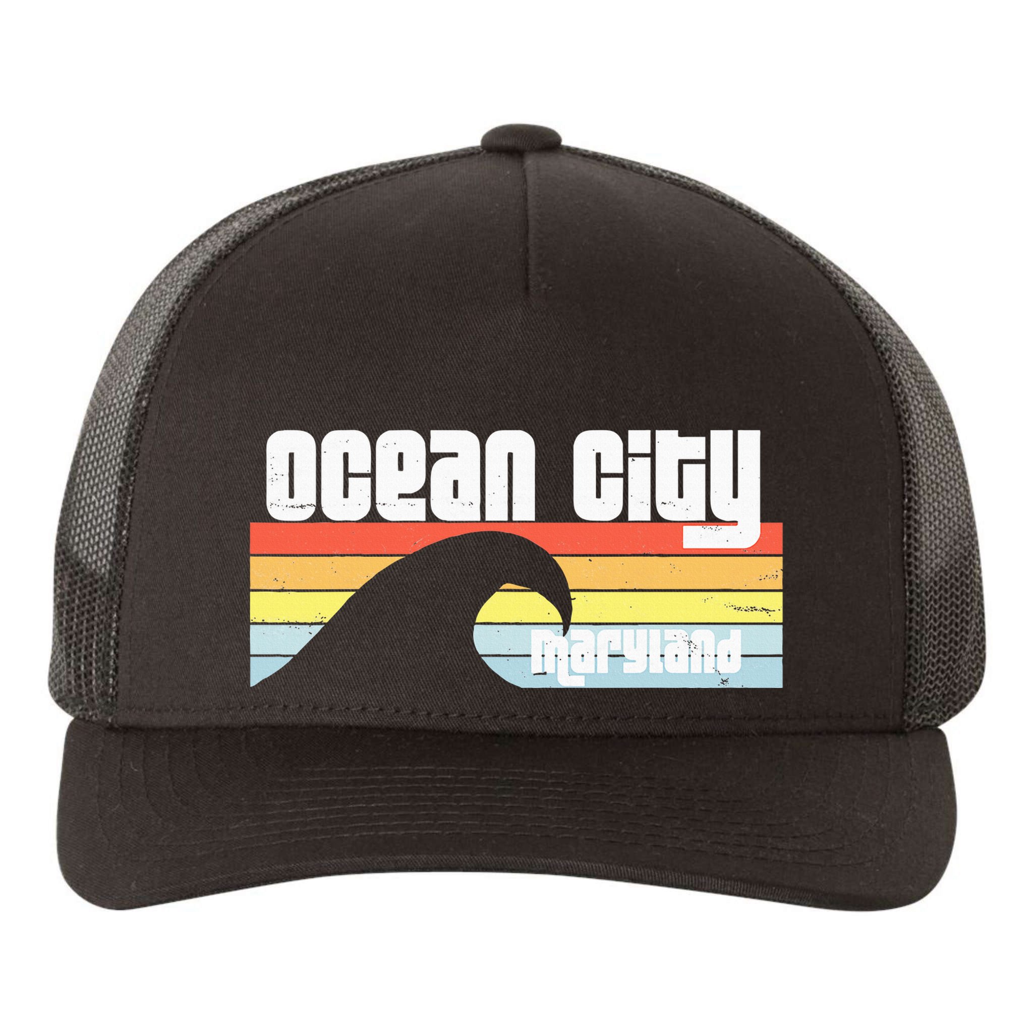 I Love Ocean City Maryland Md Spring Break Beach Ocean Wave Yupoong Adult 5-Panel Trucker Hat