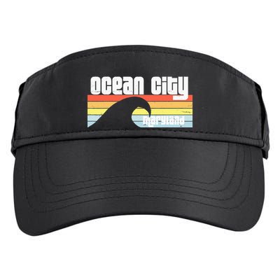 I Love Ocean City Maryland Md Spring Break Beach Ocean Wave Adult Drive Performance Visor