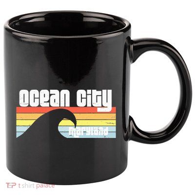 I Love Ocean City Maryland Md Spring Break Beach Ocean Wave 11oz C Handle Ceramic Mug