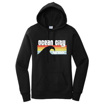 I Love Ocean City Maryland Md Spring Break Beach Ocean Wave Women's Pullover Hoodie