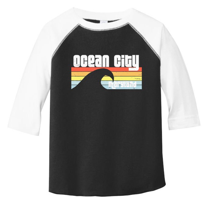 I Love Ocean City Maryland Md Spring Break Beach Ocean Wave Toddler Fine Jersey T-Shirt