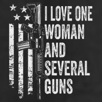 I Love One Woman And Several Guns Husband Gun 7 Panel Mesh Trucker Snapback Hat