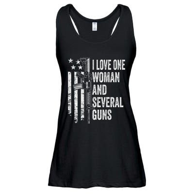 I Love One Woman And Several Guns Husband Gun Ladies Essential Flowy Tank