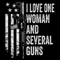 I Love One Woman And Several Guns Husband Gun 16 in Basic Backpack