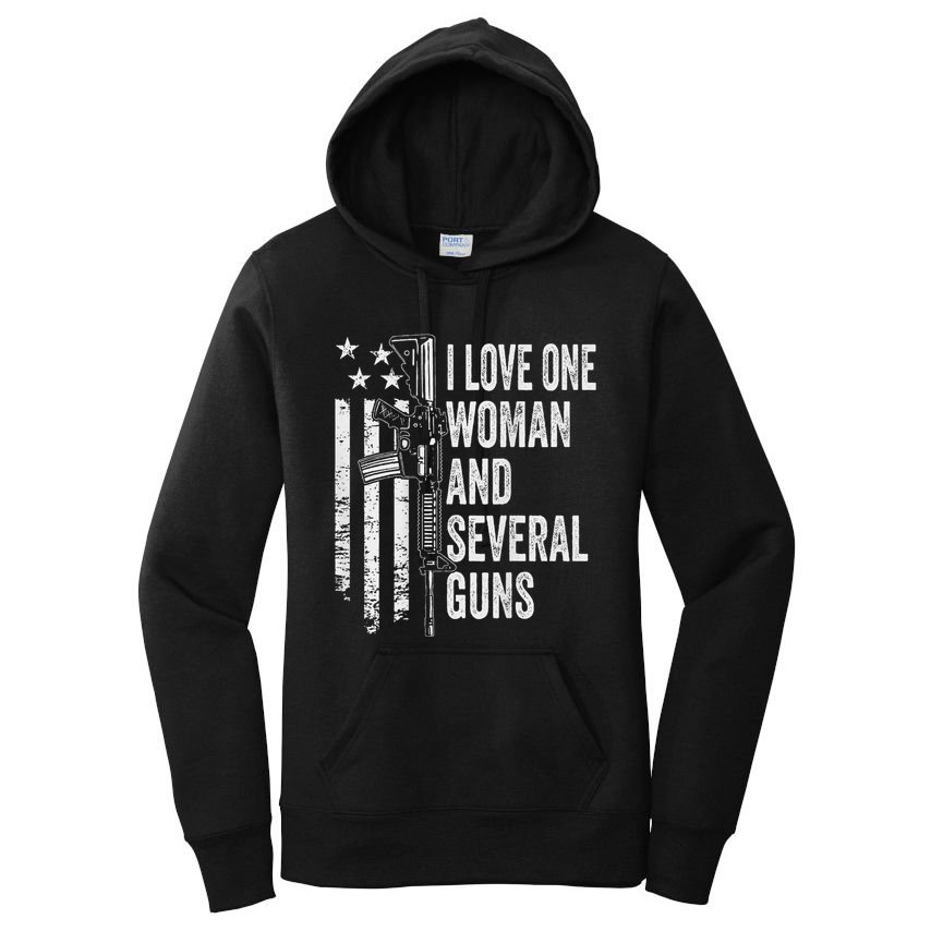 I Love One Woman And Several Guns Husband Gun Women's Pullover Hoodie