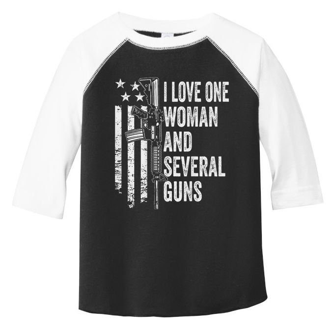 I Love One Woman And Several Guns Husband Gun Toddler Fine Jersey T-Shirt