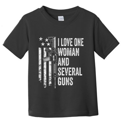 I Love One Woman And Several Guns Husband Gun Toddler T-Shirt