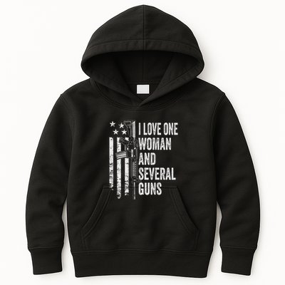 I Love One Woman And Several Guns Husband Gun Kids Hoodie