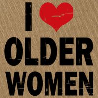 I Love Older Women I Heart Older Women Funny Sarcastic Humor Cotton Canvas Backpack