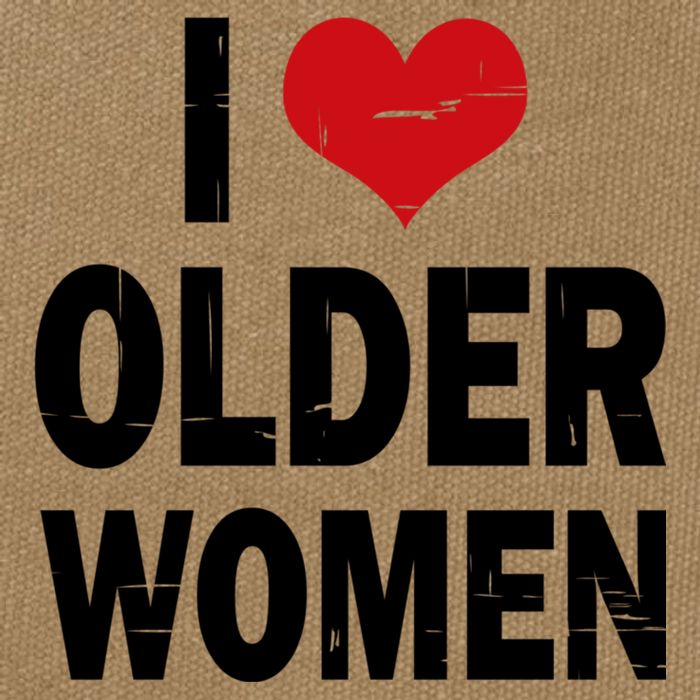 I Love Older Women I Heart Older Women Funny Sarcastic Humor Cotton Canvas Backpack
