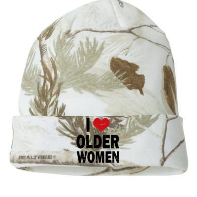 I Love Older Women I Heart Older Women Funny Sarcastic Humor Kati Licensed 12" Camo Beanie