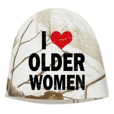 I Love Older Women I Heart Older Women Funny Sarcastic Humor Kati - Camo Knit Beanie