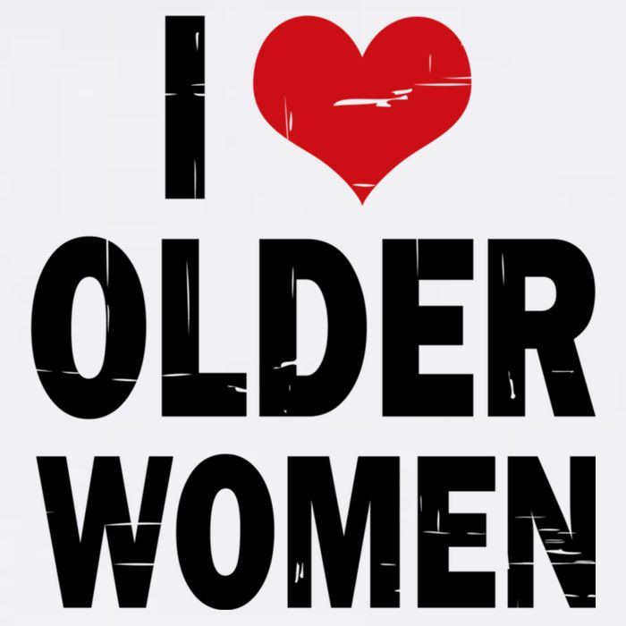I Love Older Women I Heart Older Women Funny Sarcastic Humor Apron